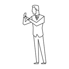 businessman successful gesturing pointing something