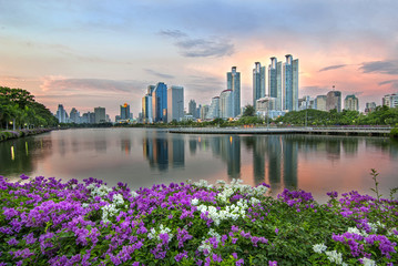 Benjakitti Park in Bangkok,Thailand.