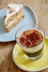 ice coffee and cake