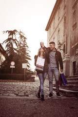 Obraz premium Couple in shopping together.