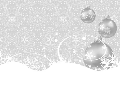 Christmas Ball, Holiday Background, Vector 