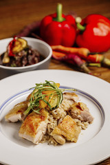 Chicken stew with sesame oil