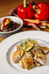 Chicken stew with sesame oil