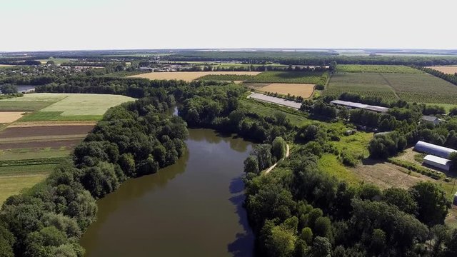 Aerial view of the national dendrological park Sofiyivka