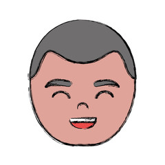 cartoon man face icon
