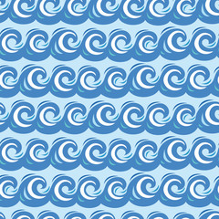 Sea wave pattern. Seamless. 