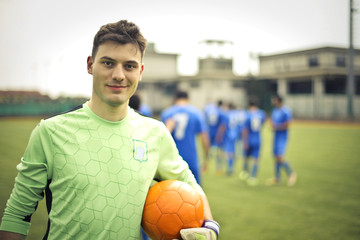 Portrait of soccer player