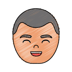 cartoon man face icon