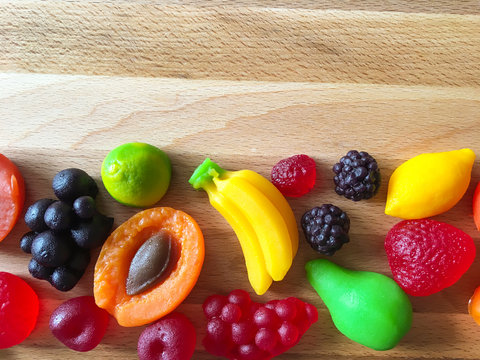 Chewing marmalade jelly candies with fruit-berry flavor.