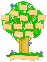 Cartoon family tree vector