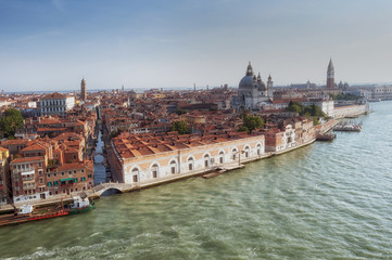 Obraz premium Editorial Venice, Italy - August 25, 2013: Venice, a city in northeastern Italy and the capital of the Veneto region. It is situated across a group of 118 small islands 