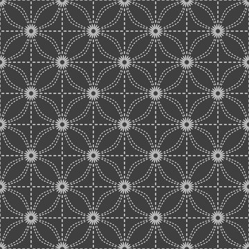 Sashiko japanese interlocking circles pattern