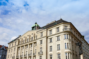 street view of downtown in Brno, Czech Republic