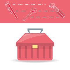 flat set icon tools plumbing