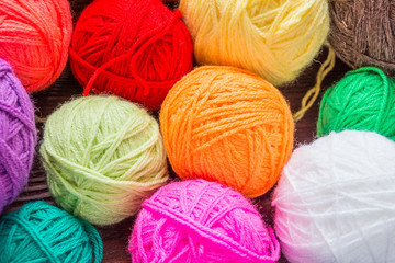 knitting needles with a ball