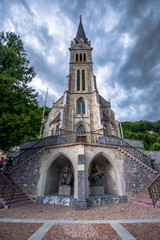 Fototapeta na wymiar Cathedral St. Florin (or Vaduz Cathedral) in Vaduz, Liechtenstein, Europe. It was built in 1874 by Friedrich von Schmidt
