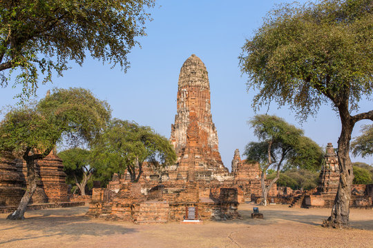 Wat Phra Ram Temple in Ayuthaya Historical Park, a UNESCO world heritage site in Thailand