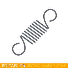 Spring Editable line icon. Stock vector illustration.