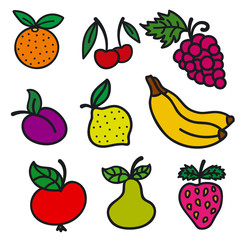 fruits and berries icons