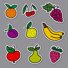 fruits and berries stickers