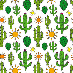 cactus seamless pattern
