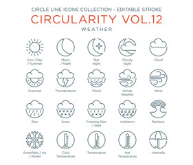Circle Icons Collection Vol. 12 - Weather