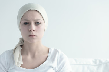 Girl with cancer