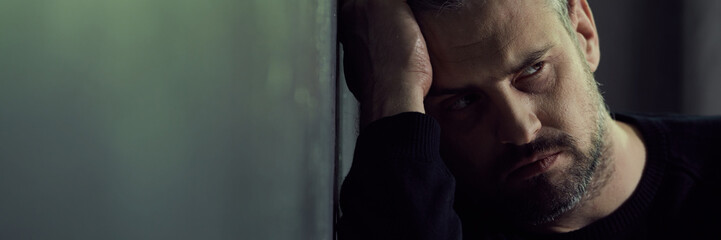 Man coping with alcoholism