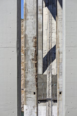 Renewing corrosion damages on arch and pillars of concrete bridge Maslenica on A1 highway in Croatia