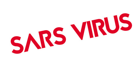 Sars Virus rubber stamp. Grunge design with dust scratches. Effects can be easily removed for a clean, crisp look. Color is easily changed.