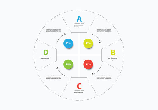 Four Section Circular Infographic Layout 1