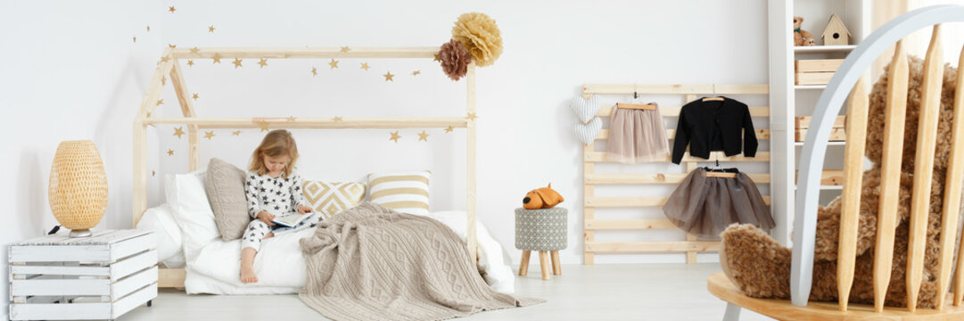 Girl in bedroom
