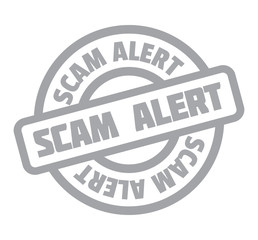 Scam Alert rubber stamp. Grunge design with dust scratches. Effects can be easily removed for a clean, crisp look. Color is easily changed.