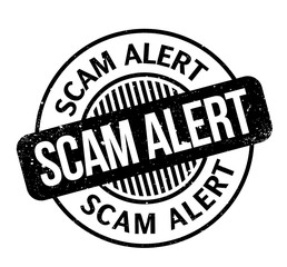 Scam Alert rubber stamp. Grunge design with dust scratches. Effects can be easily removed for a clean, crisp look. Color is easily changed.