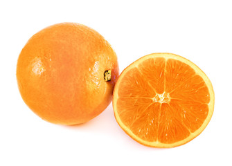 Orange on white background