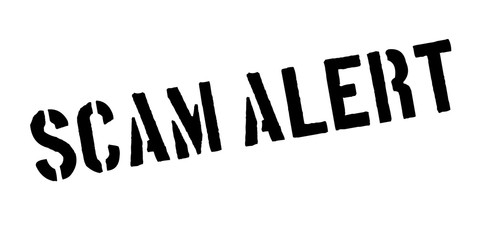Scam Alert rubber stamp. Grunge design with dust scratches. Effects can be easily removed for a clean, crisp look. Color is easily changed.