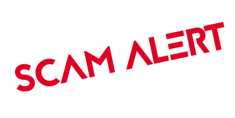 Scam Alert rubber stamp. Grunge design with dust scratches. Effects can be easily removed for a clean, crisp look. Color is easily changed.