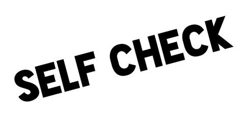 Self Check rubber stamp. Grunge design with dust scratches. Effects can be easily removed for a clean, crisp look. Color is easily changed.