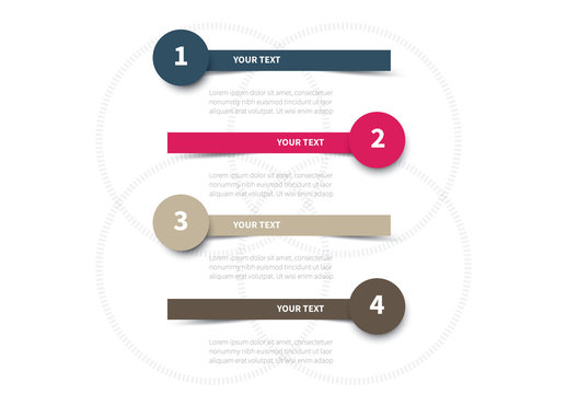 Four Section Stacked Infographic Layout