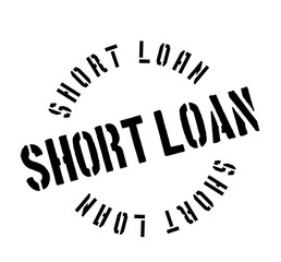 Short Loan rubber stamp. Grunge design with dust scratches. Effects can be easily removed for a clean, crisp look. Color is easily changed.