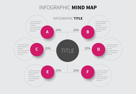 Pink and Gray Mind Map Infographic Layout