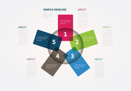 Overlapping Transparent Shapes Infographic Layout