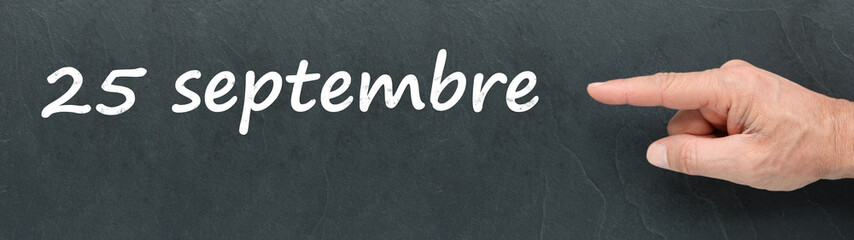 Fototapeta premium 25 septembre sur ardoise