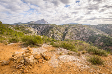The Sainte-Victoire mountain, near Aix en Provence, which inspired the painter Paul Cezanne