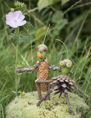 Creatures made from natural materials - autumnal toy