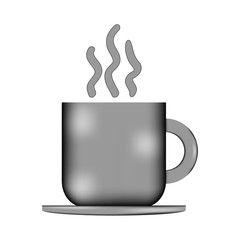 Coffee cup sign icon.