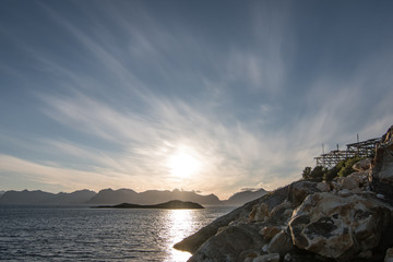 Mittsommernacht bei Henningsvær, Lofoten, Norwegen