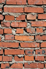 Obraz premium Background of old vintage red brick wall. Abstract pattern.