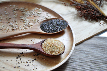 Spoon of Healthy Food Amaranth