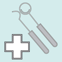 Vector image of medical instruments